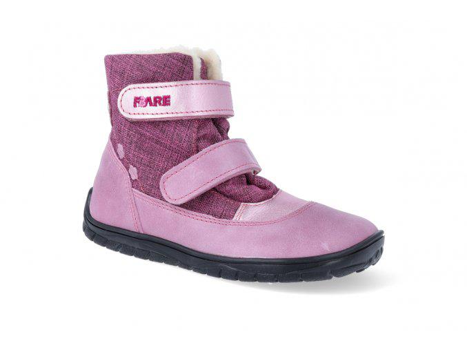 Fare Bare dětské zimní nepromokavé boty růžové B5441951 náhled