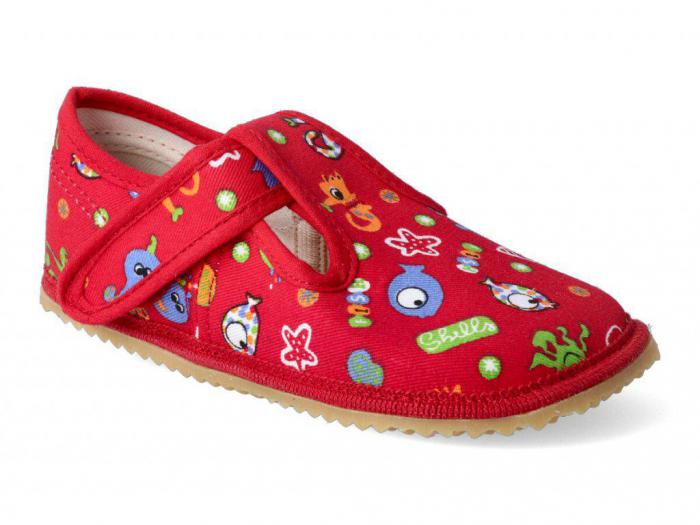 BEDA barefoot bačkůrky červená rybka, BF 060010/W Širší typ náhled