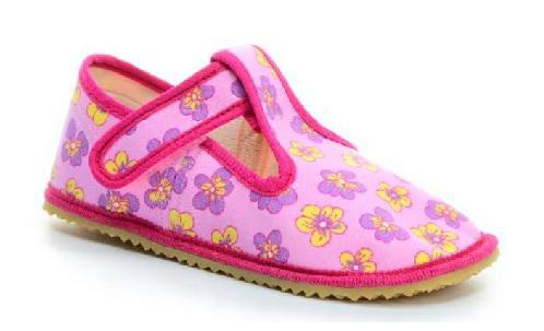 BEDA barefoot bačkůrky růžové kvítko, BF 060010/W Širší typ náhled