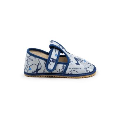 BEDA barefoot bačkůrky šedé letadlo 060010/W/02 Užší typ