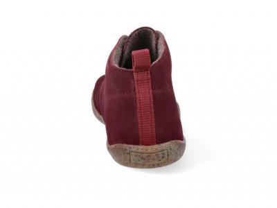 Barefoot kotníková obuv bLifestyle classicSTYLE - bio velours wool cranberry