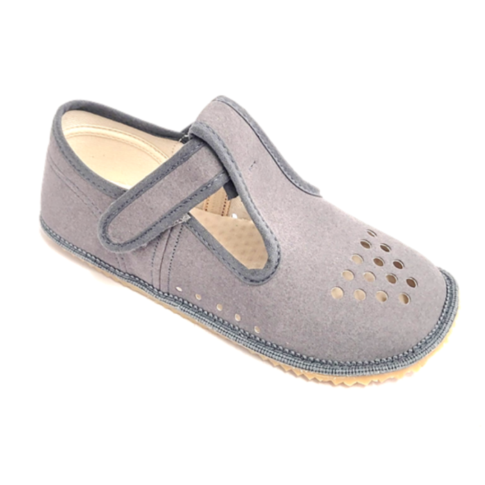 Beda barefoot bačkůrky Grey BF 060010/W/PF/B Širší typ