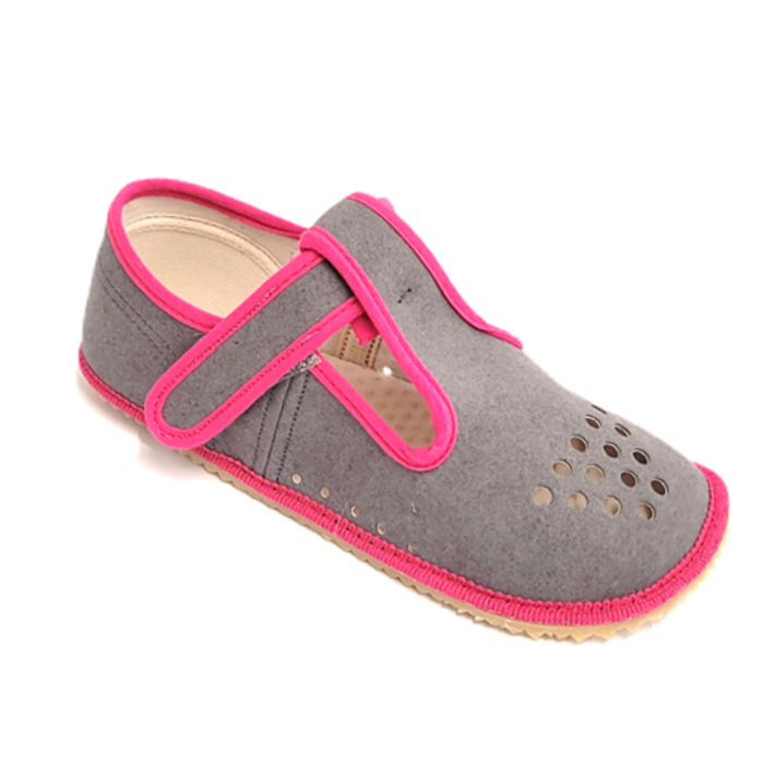 Beda barefoot bačkůrky Pink BF 060010/W/PF/B Širší typ