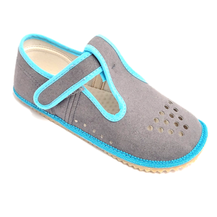 Beda barefoot bačkůrky Turquoise BF 060010/W/PF/B Širší typ