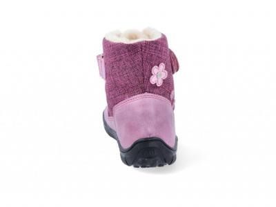 Fare Bare dětské zimní nepromokavé boty růžové B5441951