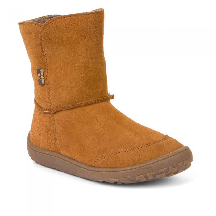 Froddo barefoot kozačky Tex Suede kids cognac G3160170-2