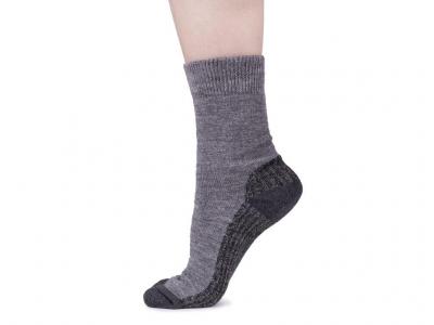 Ovčí ponožky Merino se zdravotním lemem, tmavě šedá