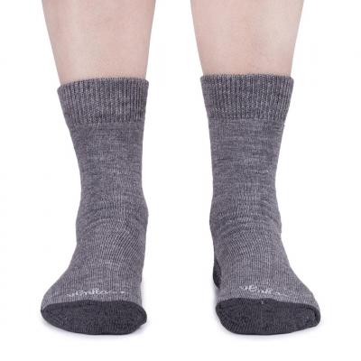 Ovčí ponožky Merino se zdravotním lemem, tmavě šedá, dárkové balení (3 páry)