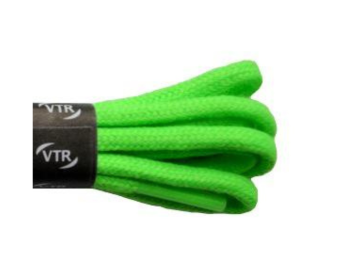 Společenské kulaté tkaničky neonová zelená 80 cm